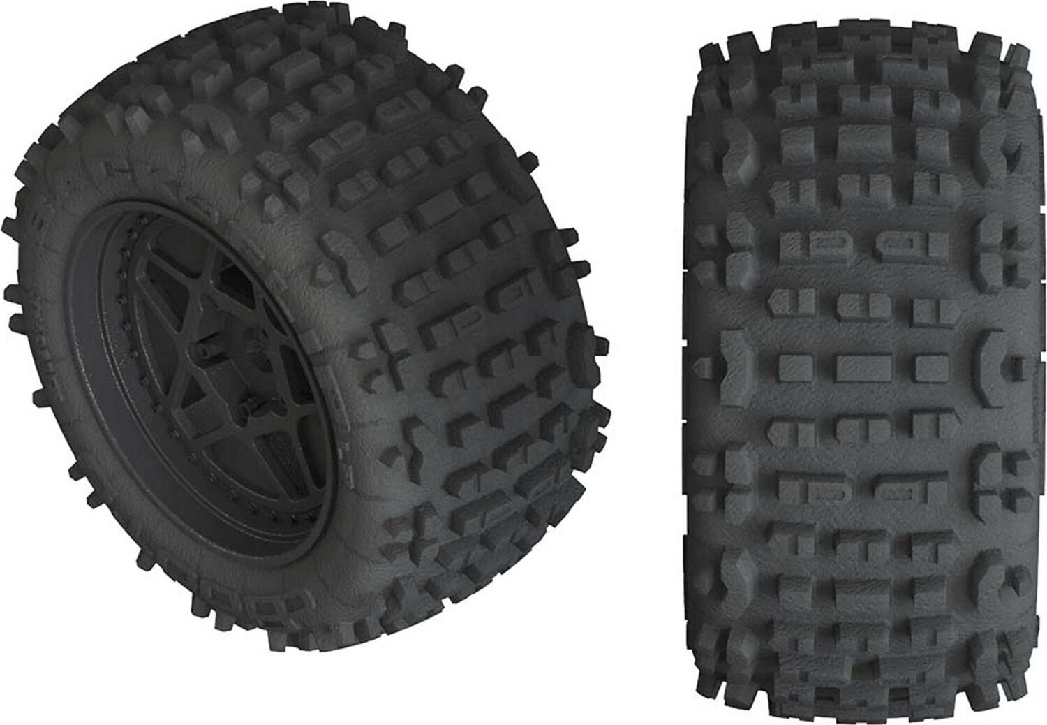 dBoots Hoons 53/107 2.9 Pre-Mounted Belted Tires, White, 17mm Hex, 5-S