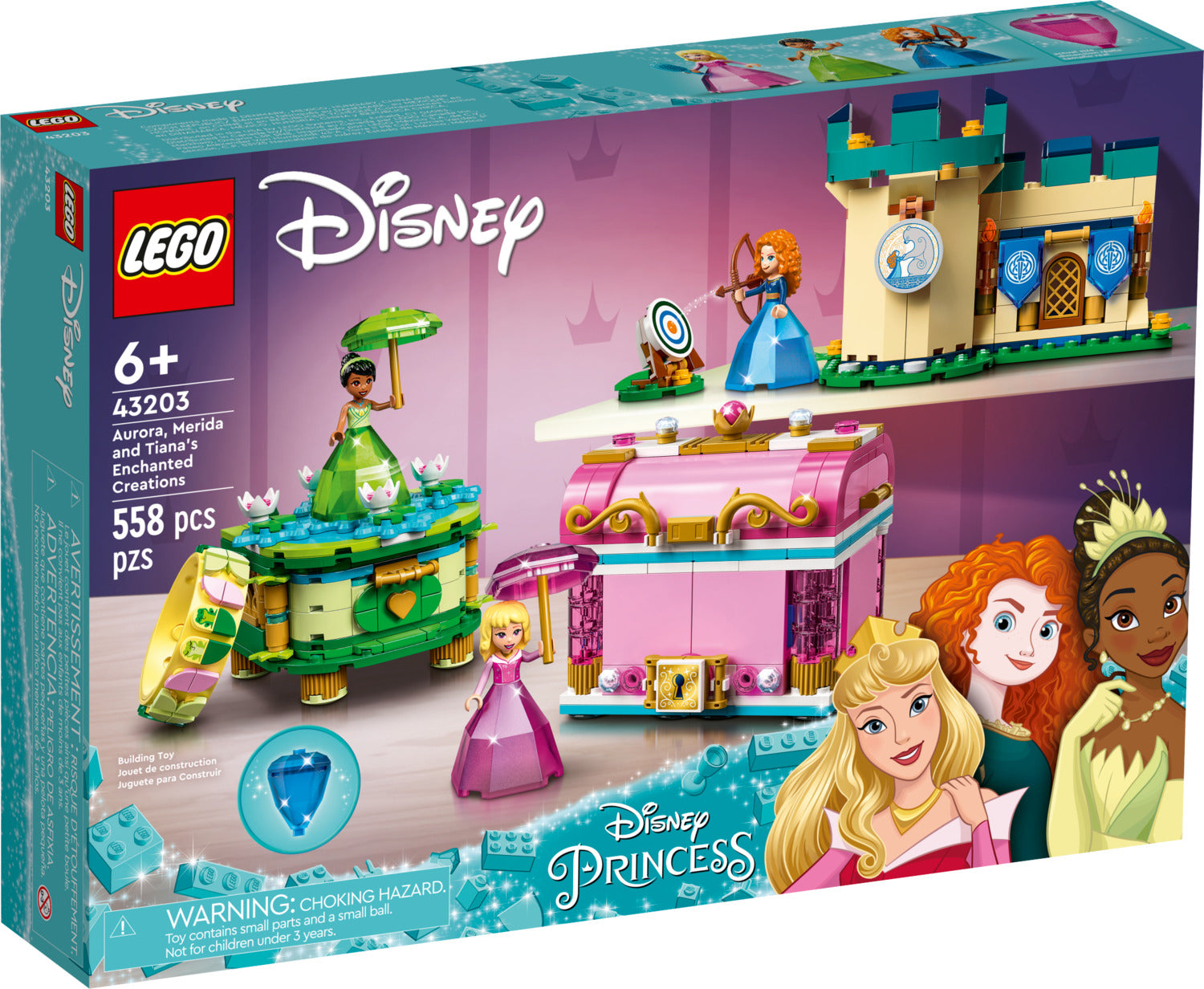 LEGO 43216 Viaje Encantado de las Princesas Cenicienta Jasmín y