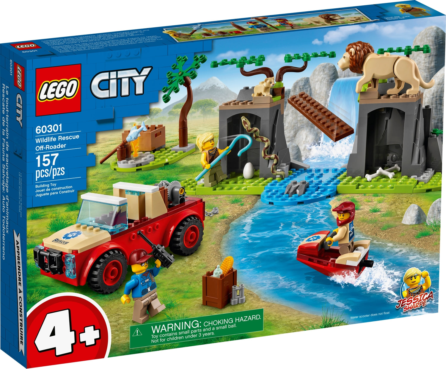 LEGO City Beach Lifeguard Station 60328 Building Kit for Ages 5+, with 4  Minifigures and Crab and Turtle Figures (211 Pieces)