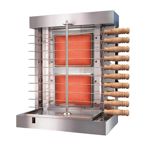 Bioexcel Shawarma Machine - 2 Burner Doner Kebab Machine for Commercial Use