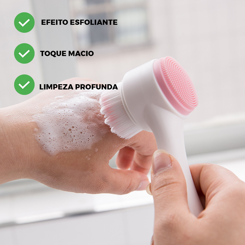 escova para limpeza facial 2 em 1