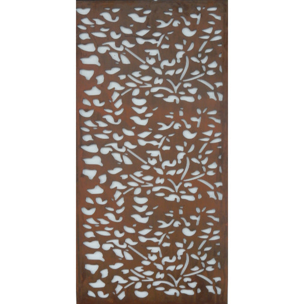 Extra Large Rust Metal Budget Screen: Flora – Chippy\'s Outdoor