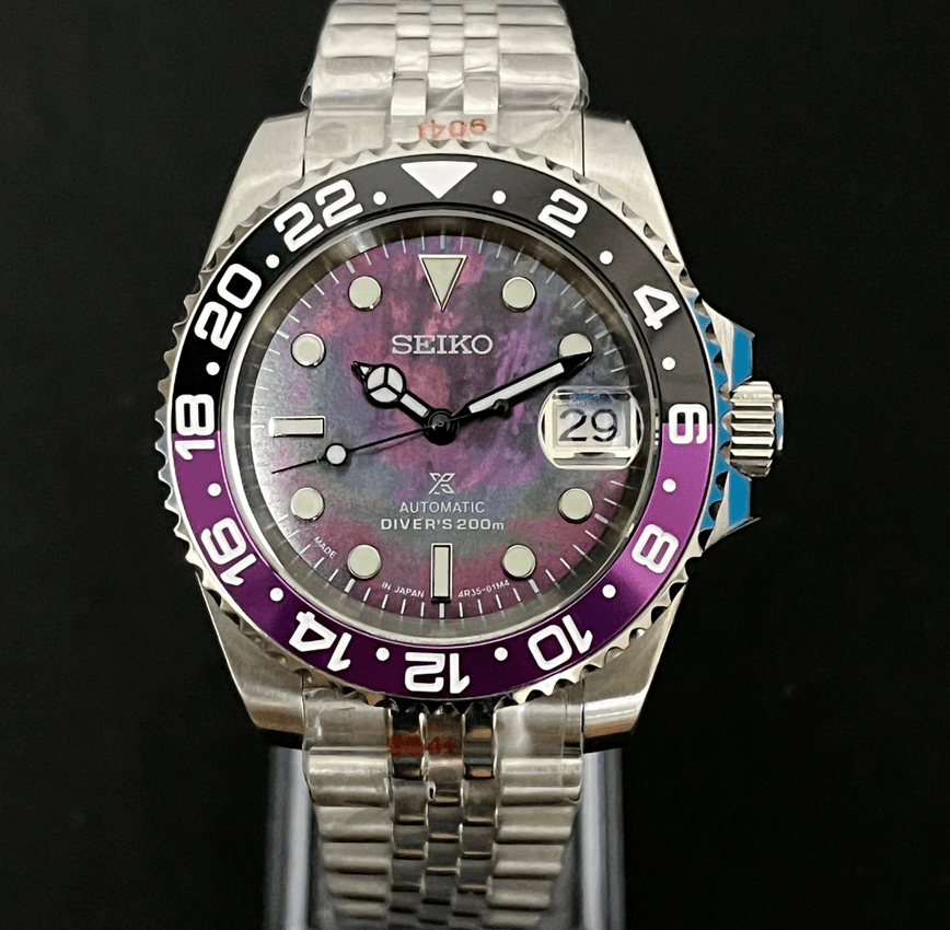 Seiko Prospex Submariner Meteorite Dial Custom Mod with Jubilee Bracel –  Swiss Watchers