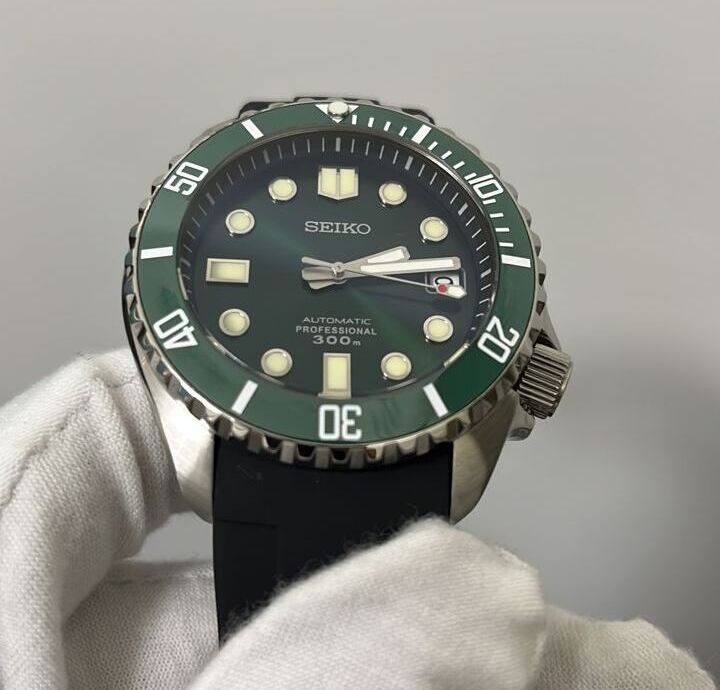 Seiko Prospex Custom Mod with Green Dial & Bezel – Swiss Watchers