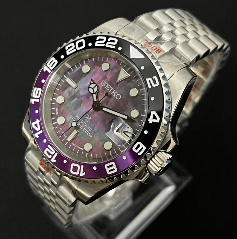 Seiko Prospex Submariner Meteorite Dial Custom Mod with Jubilee Bracel –  Swiss Watchers