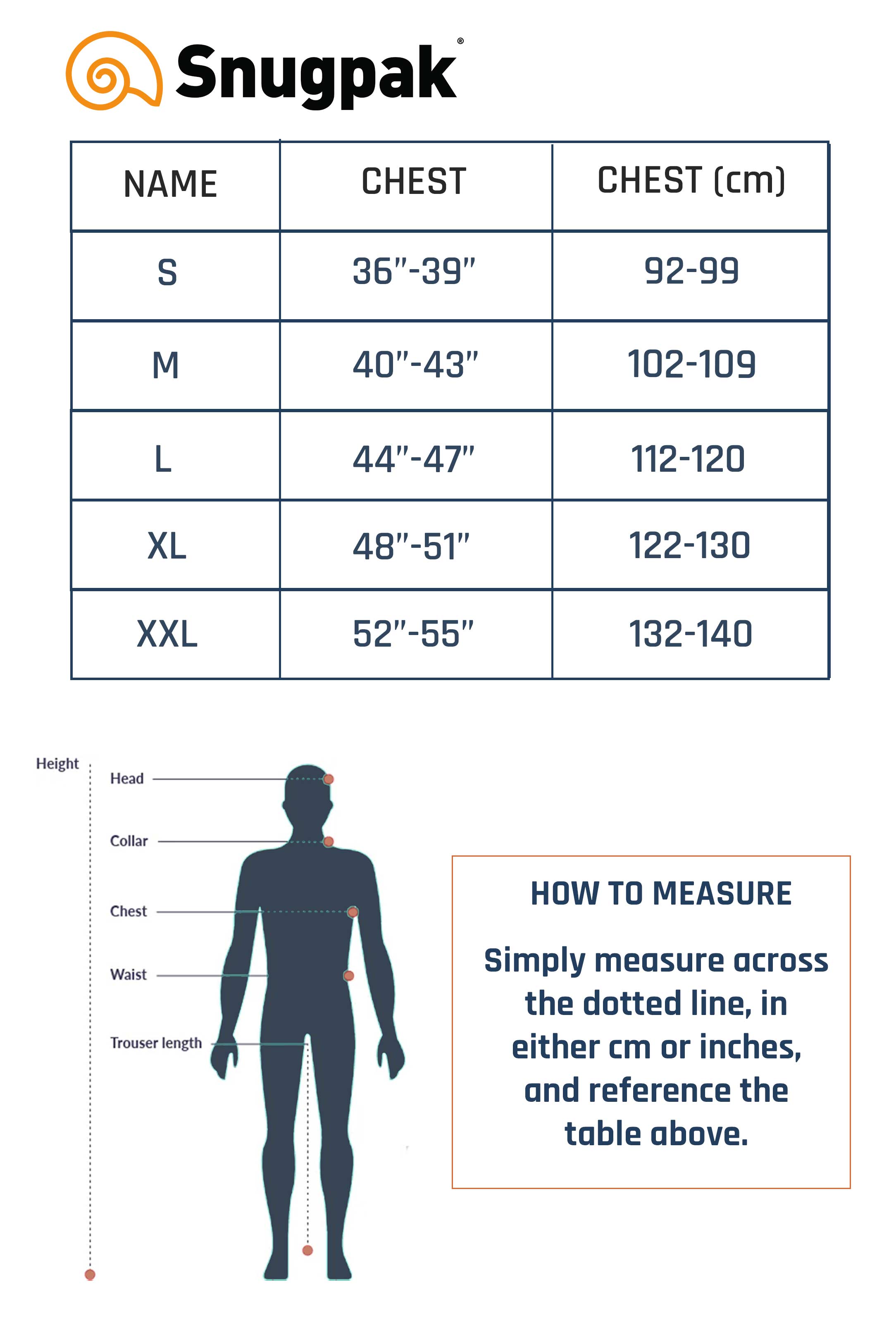 Snugpak Jacket Size Guide | Task Outdoor