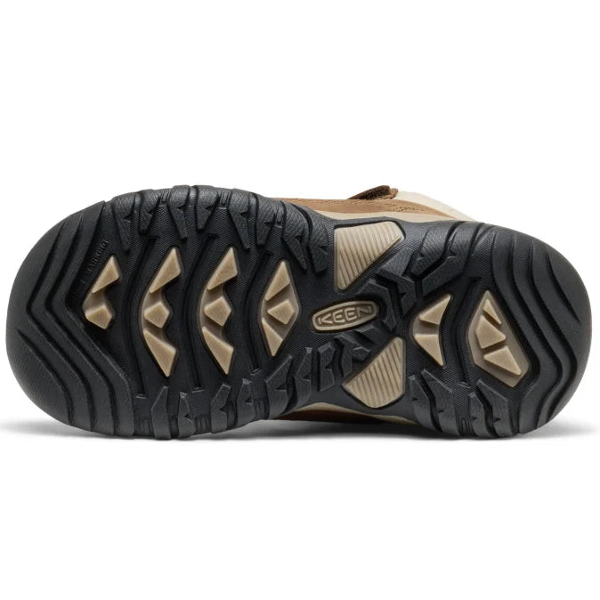 Durable KEEN WP TEX Kanibou brown and petrol waterproof hiking boots with rugged outsole and comfortable fit for outdoor adventures