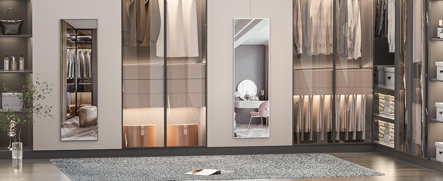 HASIPU Full Length, 51 x 16  Full Body Door Mirror Wall Mirror