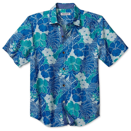 Tommy Bahama Men's Coast Palm Tiles Shirt - Blue Allure - Size M