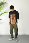 - OLIVE BAGGY FIT CARGO -