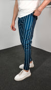 - BLUE/WHITE Striped Trouser -