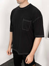 – CONTRAST STITCH OVERSIZES TEES –