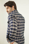 - TARTAN PLAID CHECK FLANNEL SHIRT WITH TEE -