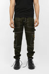 - BAGGY FIT OLIVE CONTRAST PANT -