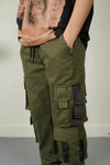 - OLIVE BAGGY FIT CARGO -