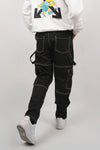 - Contrast Belt Baggy Fit Pant -