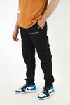 -Black Straight Cargo Pant -