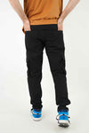 -Black Straight Cargo Pant -