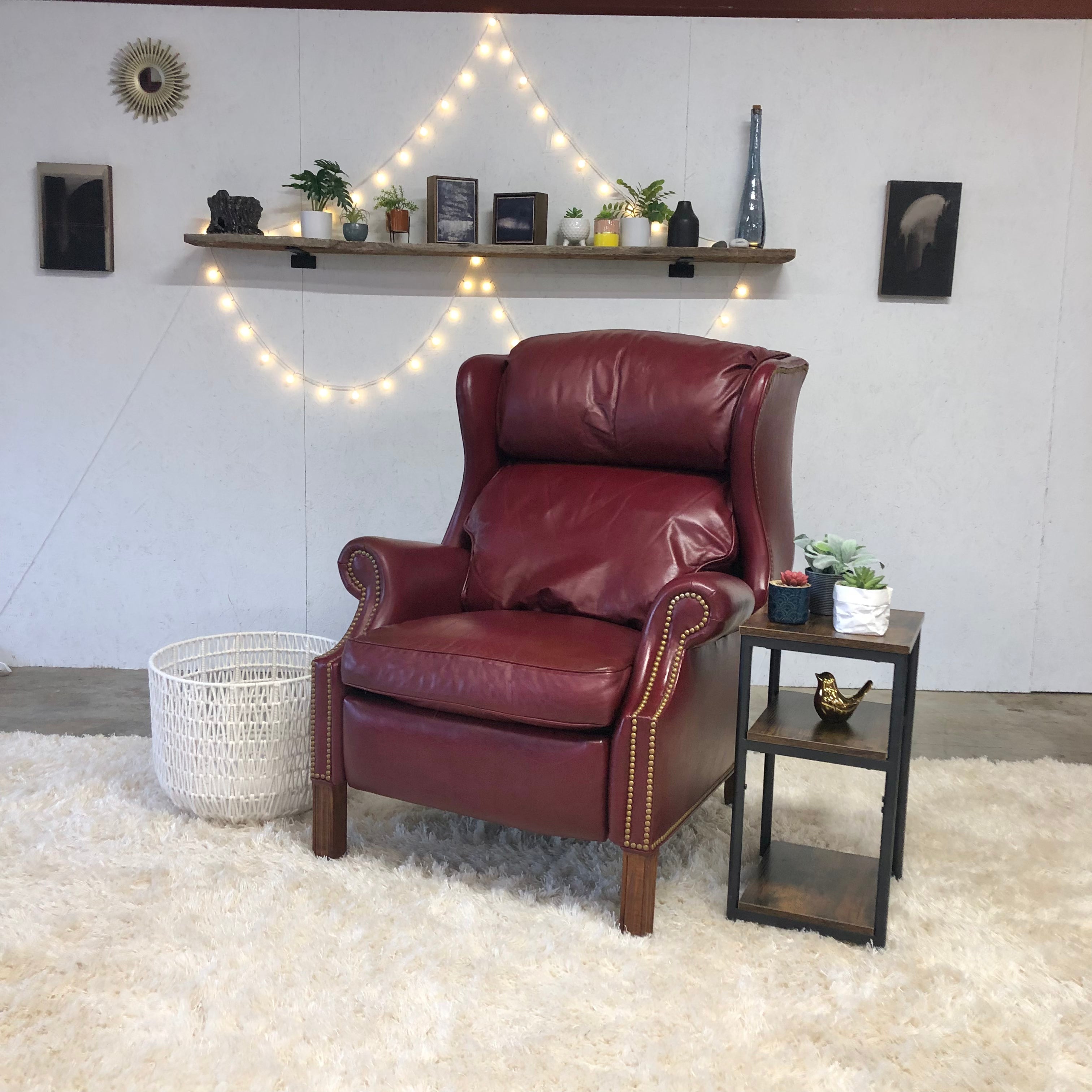 Red Leather Reclining Chair