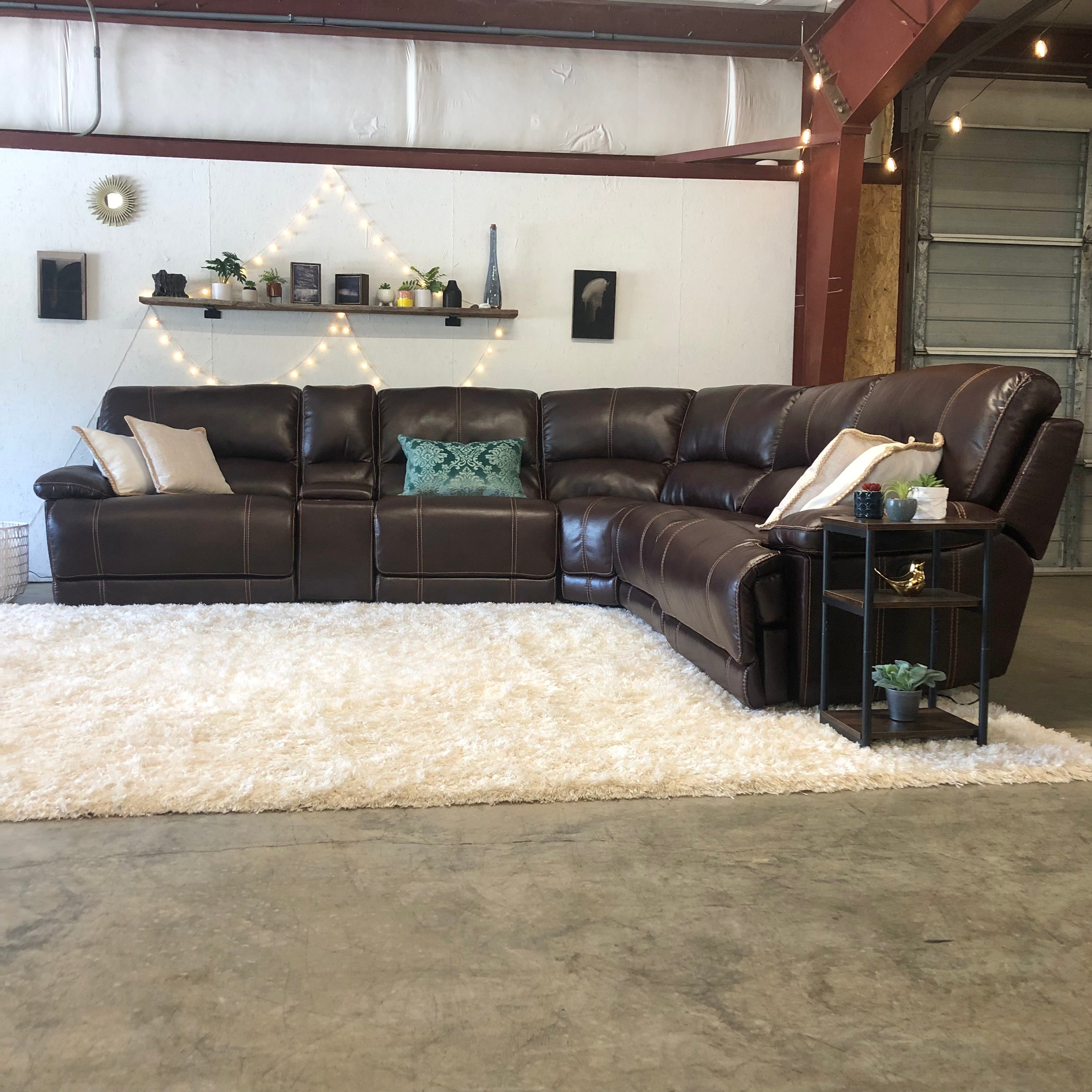 Large 6-piece Electric Reclining Sectional with USB ports- Delivery Available