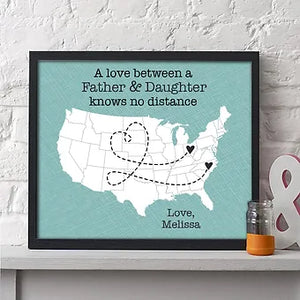 The Love Between a Father and Daughter Two State Print - Canary Road