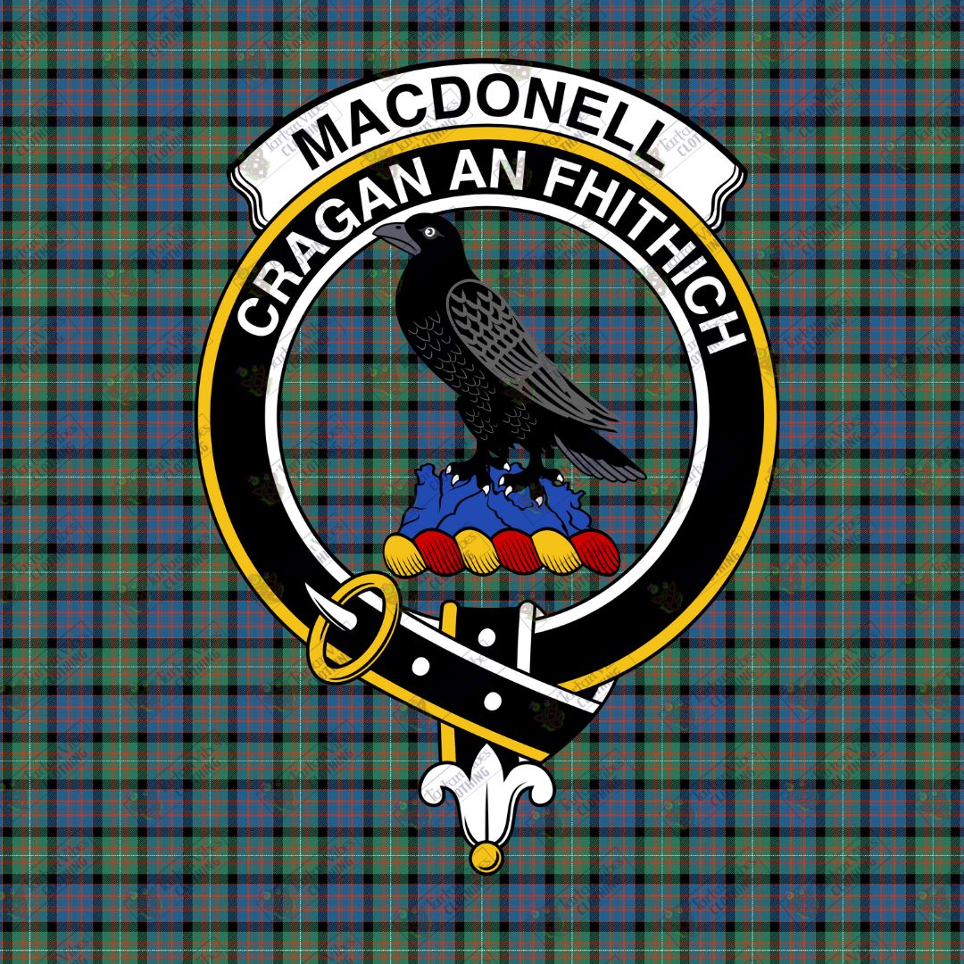 MacDonell of Glengarry Ancient Tartan, Clan Crest and Motto