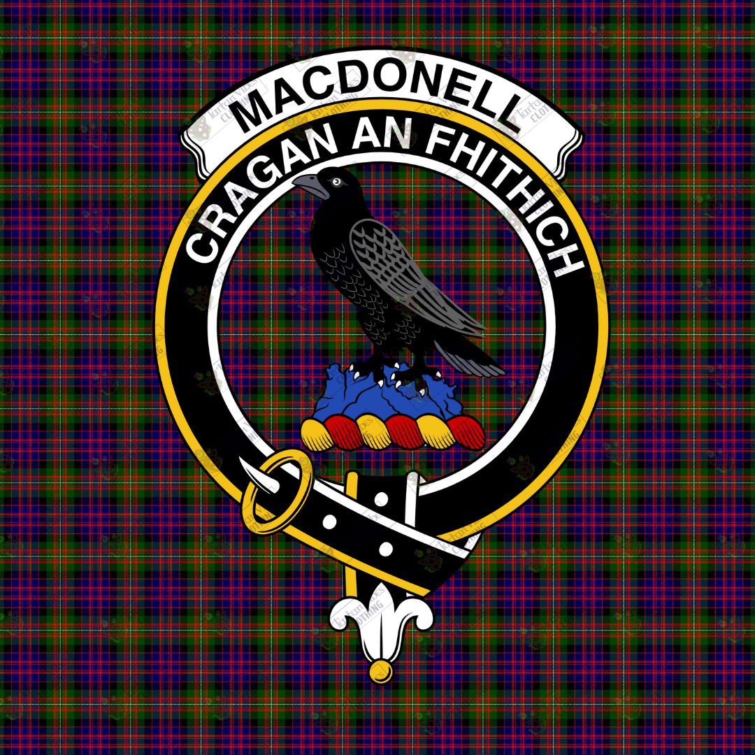 MacDonell of Glengarry Modern Tartan, Clan Crest and Motto