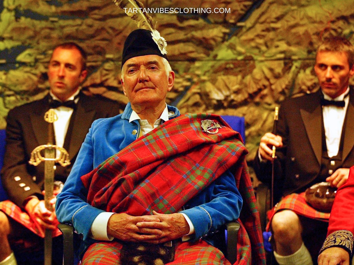 Ranald Alasdair MacDonald, 75 is officially installed as Chief of Highland clan, the MacDonalds of Keppoch at a special ceremony at Lochaber House, Fort William.
