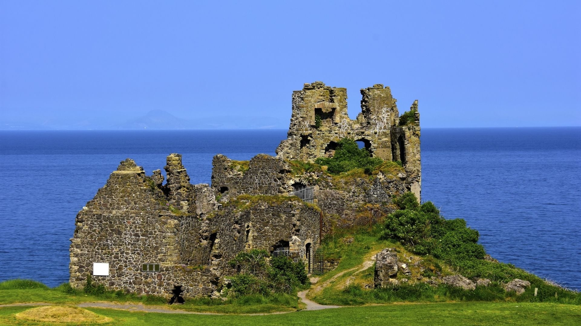 Ruins of Dunure Castle in Scotland
