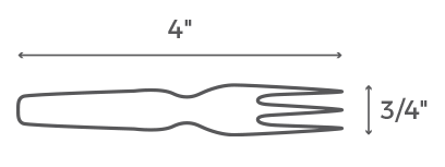 2" Mini Forks Dimensions