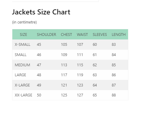 Aussie UGG Wear Size Chart