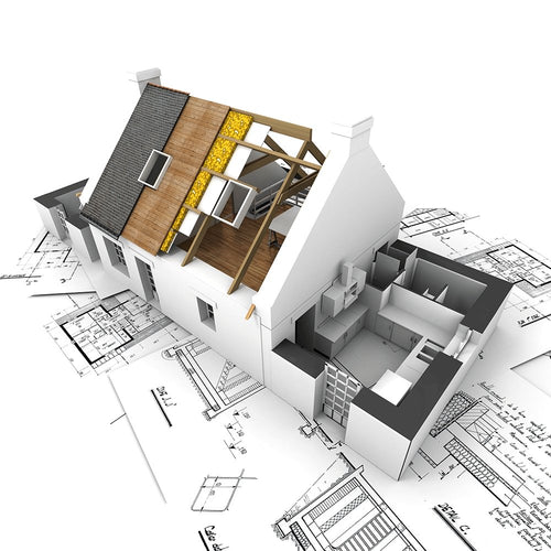 Modular House Open Plan Structure from Overhead