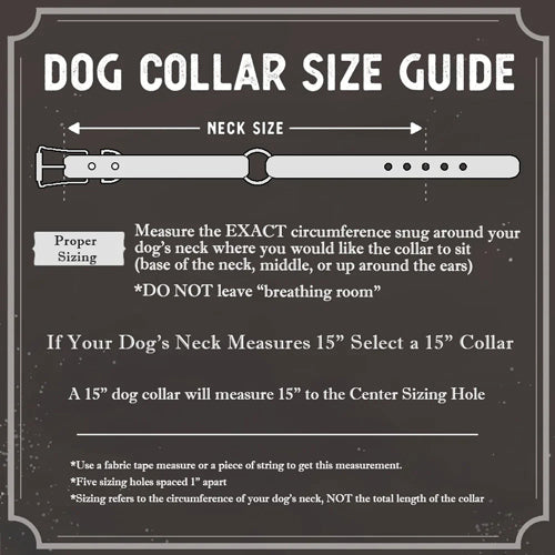 American Bench Craft’s dog collar size guide