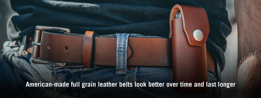American full grain leather belt