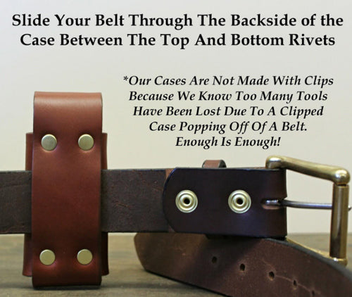 positioning a sheath vertically on a belt