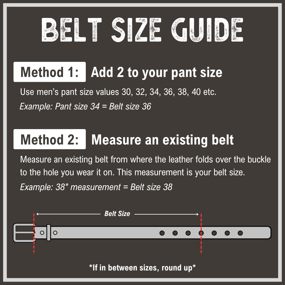 Men's Belt Sizing Guide