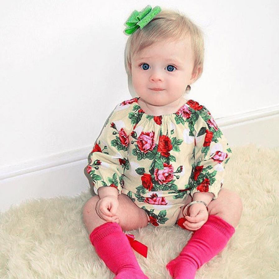 baby girl floral romper