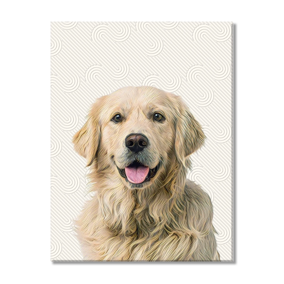 Canvas Pet Portrait with Dimension