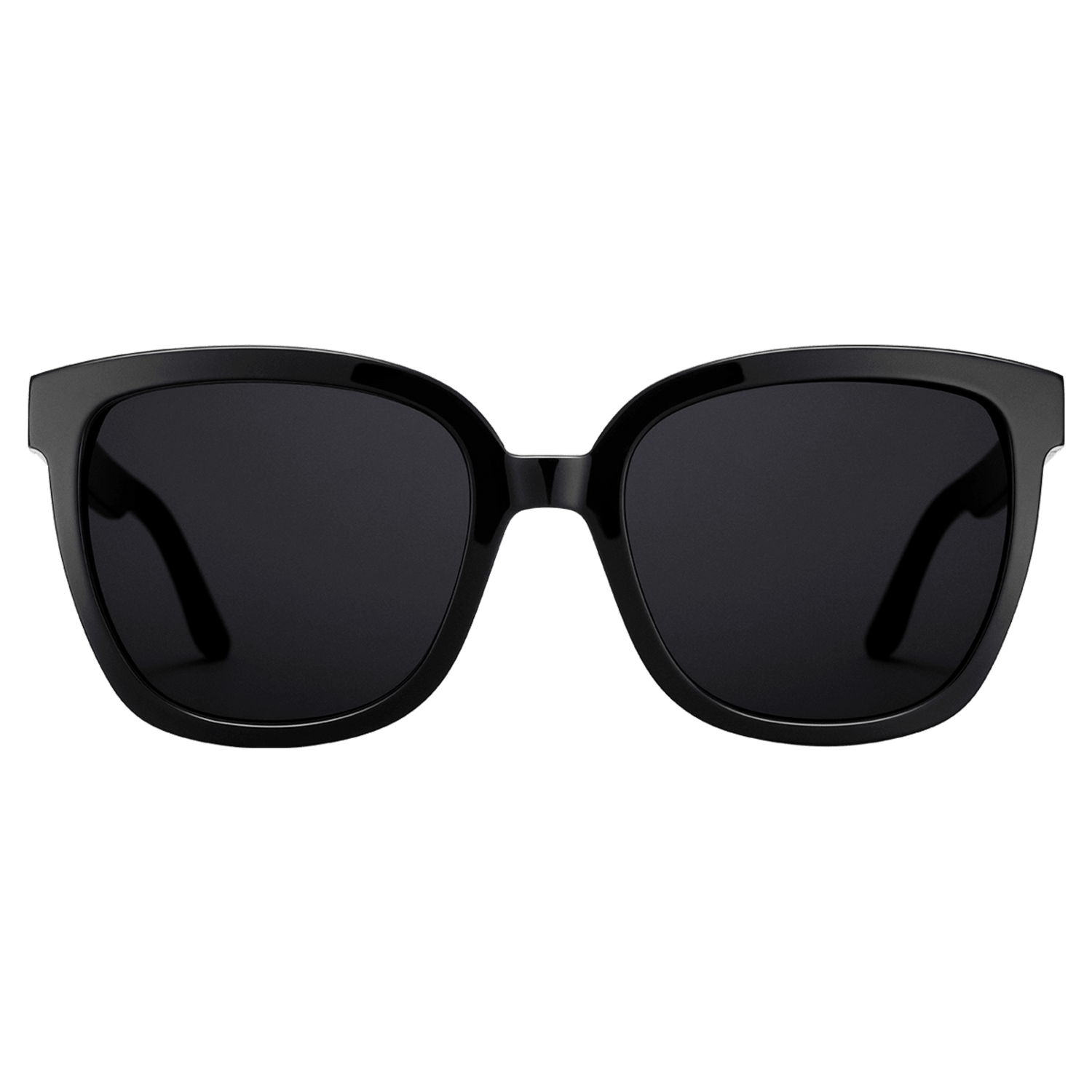 Rectangular Bio-Acetate - Black rectangular sunglasses | DW
