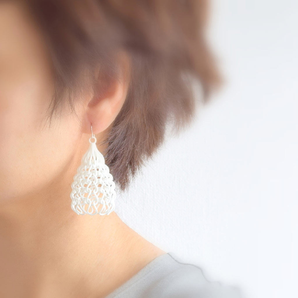 Knit Earrings Adorn Milk