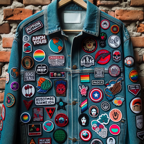 Unique Collection of Custom Patches on a Denim Jacket | Paddy's Patches