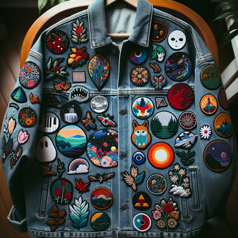 Cool Denim Jacket with Custom Iron On Applique Patches | Paddy's Patches