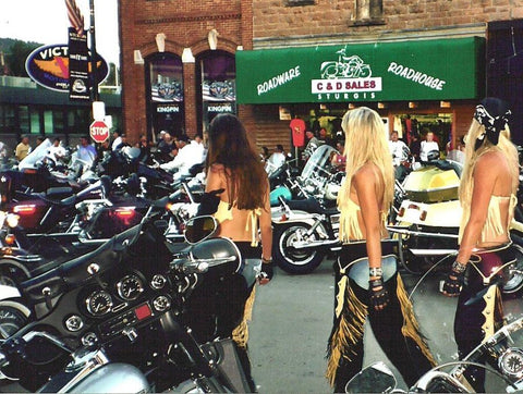 A picture of women in a motorcycle club