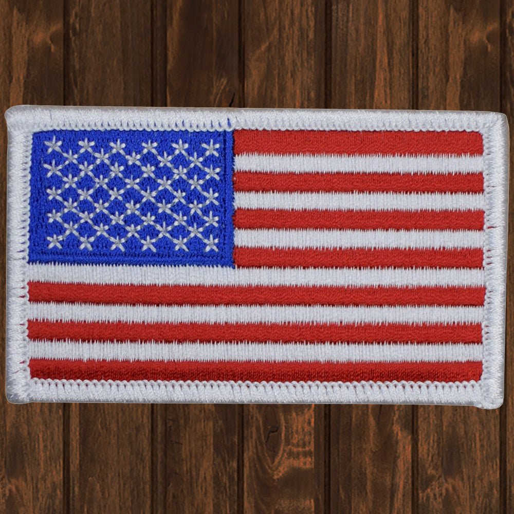 American Flag Embroidered Patch — Iron On