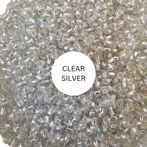 Clear Silver Beads