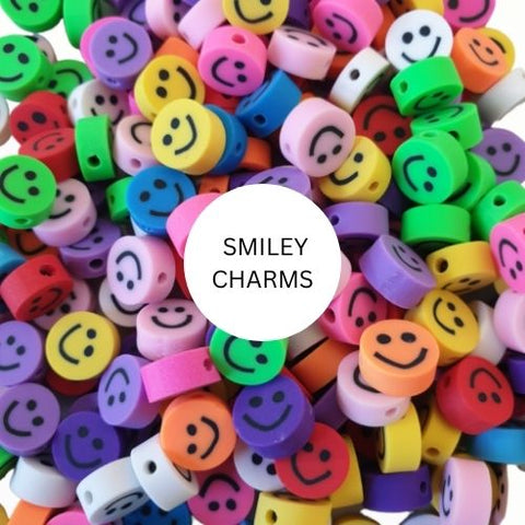 Smiley Face Charm Beads