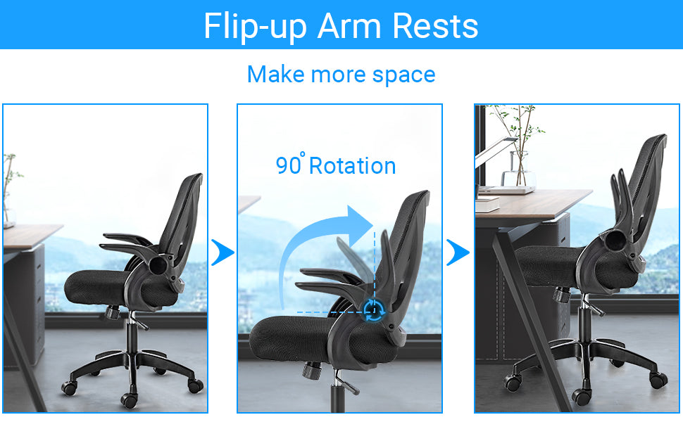 Flip Arm Office Chairs