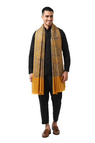 Embroidered Pashmina Men's Dushala Shawl