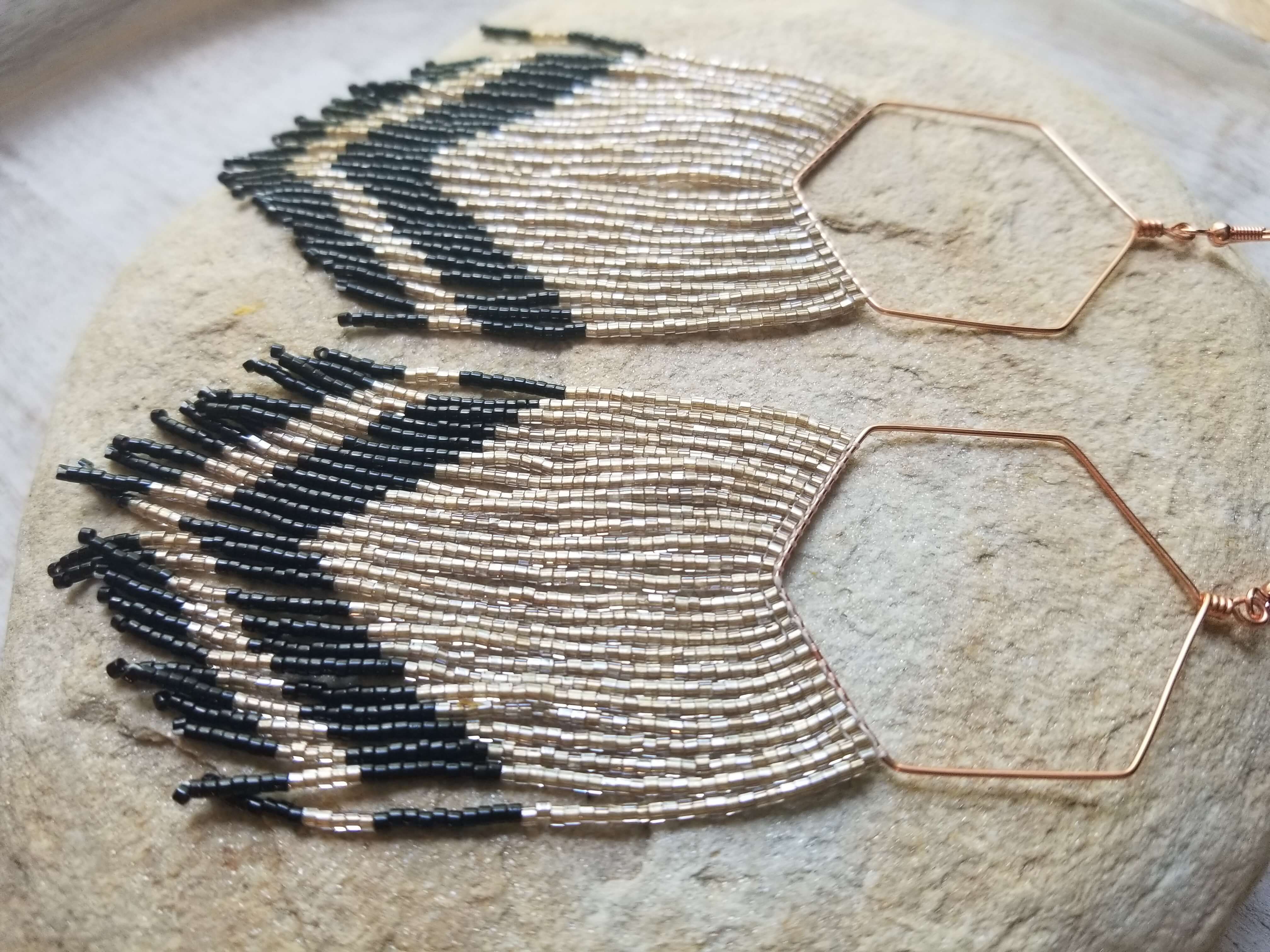 Silver Creek Beaded Fringe Earrings – Nyaweh Jewelry