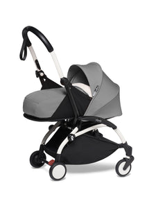 Grey YOYO 2 0+ Stroller White Frame